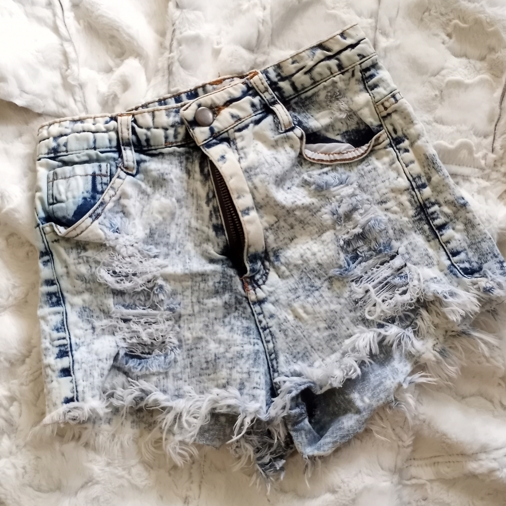 Womens High-waisted Jean booty shorts